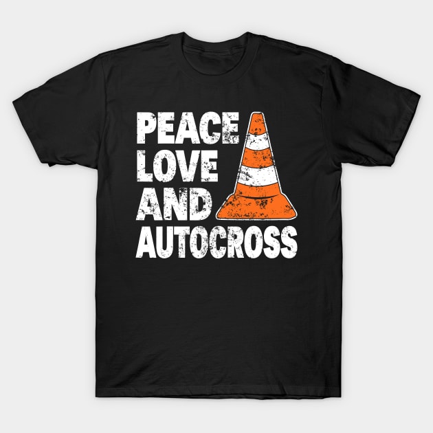 Peace Love And Autocross I Cone And Racing Design Autocross T-Shirt by LEGO